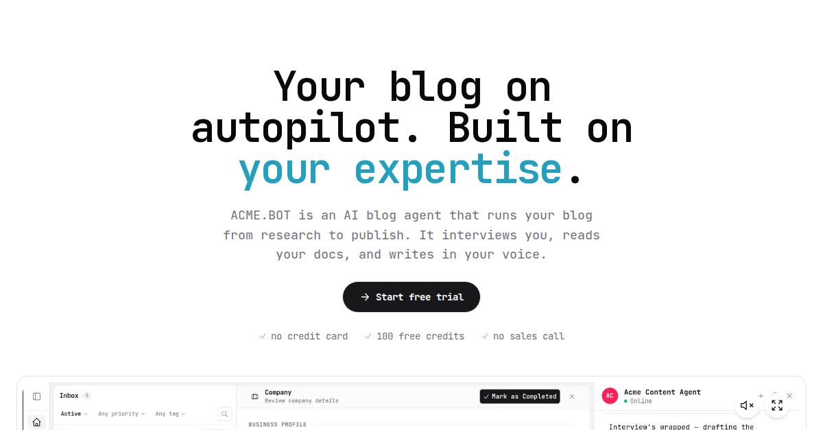 ACME.BOT screenshot